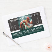 Ei Karton Verpakking Grappig citaat Douane Kip Rechthoekige Sticker (Envelop)