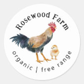 Ei Kartonetiket Kip Ronde Sticker (Voorkant)