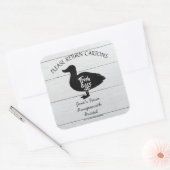 Ei Kartonetiket pas Ei Duck doos vrije waaier aan Vierkante Sticker (Envelop)