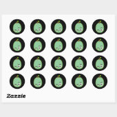 Ei Leraar Halloween De Zure Druif Ronde Sticker (Vel)