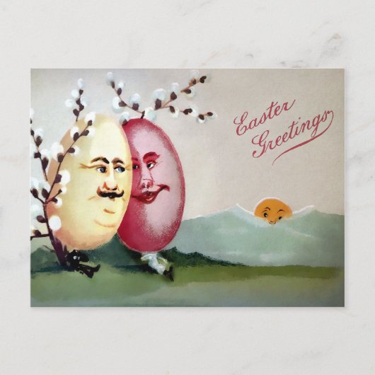  Ei Paar Pasen Briefkaart (Voorkant)