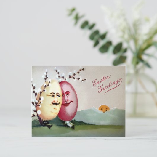  Ei Paar Pasen Briefkaart (Staand voorkant)