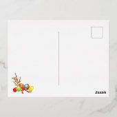 Ei paashaas mooie heidense elegante neon folie feestdagen briefkaart (Achterkant)