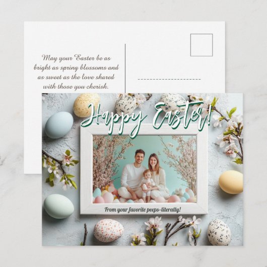 🐰🥚🌸 🐇Ei-squisiet Paasherinneringen Feestdagenkaart (Voorkant / Achterkant)