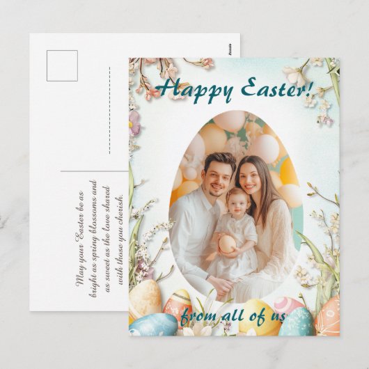  🐇Ei-squisiet Paasvreugde Feestdagenkaart (Voorkant / Achterkant)