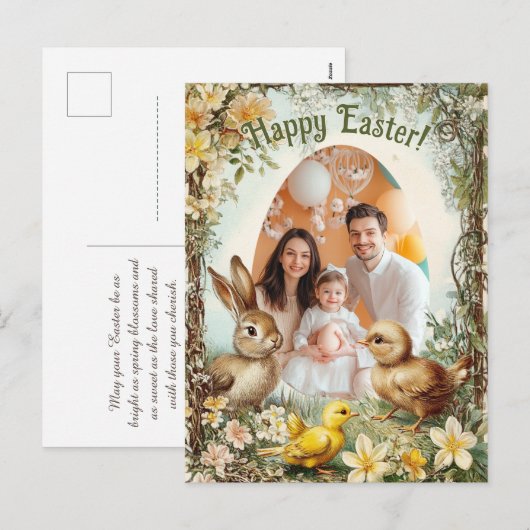 🐇Ei-tastische Pasen Snapshot Feestdagenkaart (Voorkant / Achterkant)