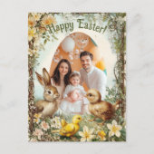 🐇Ei-tastische Pasen Snapshot Feestdagenkaart (Voorkant)