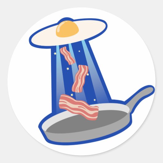 Ei-UFO-sticker Ronde Sticker (Voorkant)