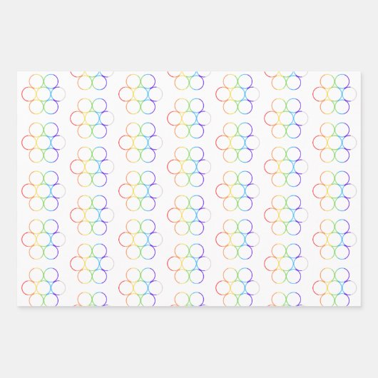 Ei van het Leven Chakra 3 Blad Wrapping Paper Set (Voorkant)