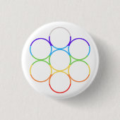 Ei van het leven Chakra Ronde Button 3,2 Cm (Voorkant)