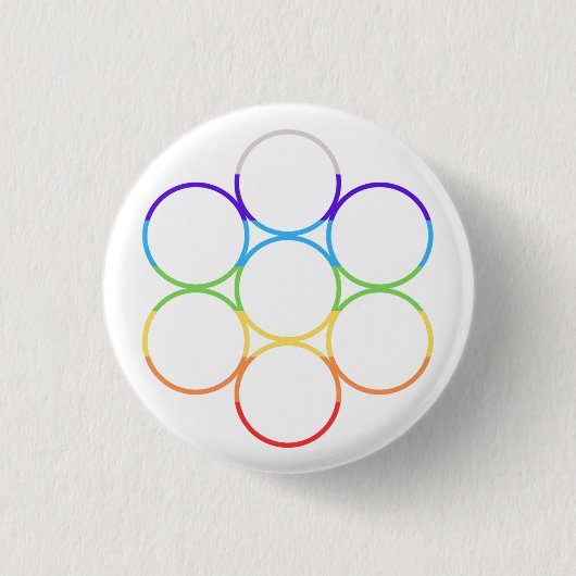 Ei van het leven Chakra Ronde Button 3,2 Cm (Voorkant)