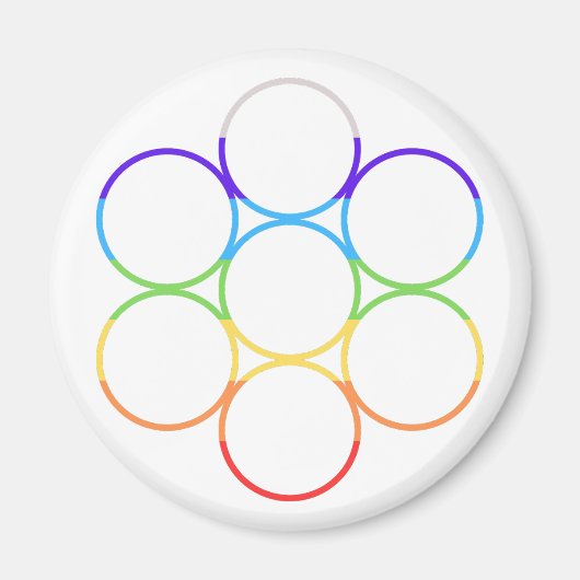 Ei van het leven Chakra Ronde Magneet (Voorkant)