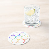 Ei van het leven Chakra Single Ronde Kartonnen Onderzetter (Insitu)