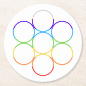 Ei van het leven Chakra Single Ronde Kartonnen Onderzetter (Voorkant)