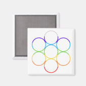 Ei van het leven Chakra Square Magneet (Voorkant / Achterkant)