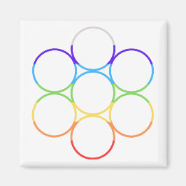 Ei van het leven Chakra Square Magneet