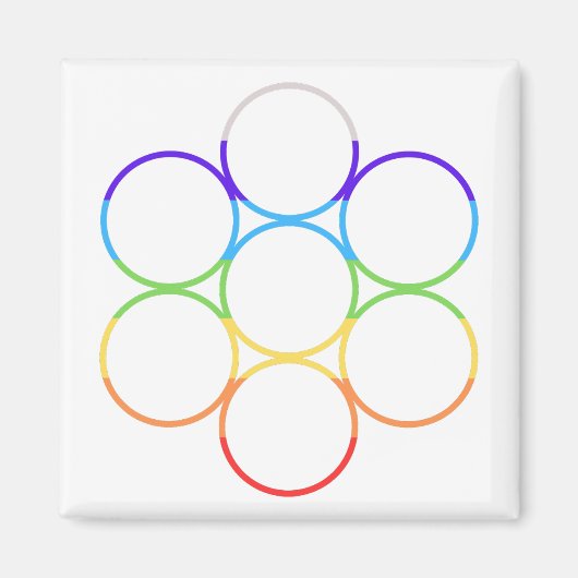 Ei van het leven Chakra Square Magneet (Voorkant)