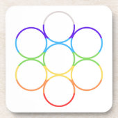 Ei van het leven Chakra Square Set Bier Onderzetter (Voorkant)