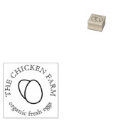 Ei van Kippenboerderij Rubberstempel (Gestempeld)