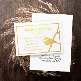 Ei-verwachte Zwangerschapsaankondiging Foliekaart Folie Kaarten