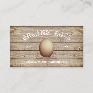 Ei Vintage Landelijke Boerderij retro Hout Visitekaartje
