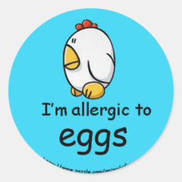 Eiallergie Ronde Sticker