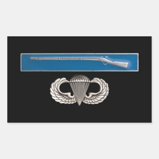 EIB Airborne Rechthoekige Sticker (Voorkant)