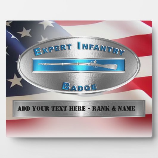 EIB Expert Infantryman Badge Fotoplaat (Voorkant)