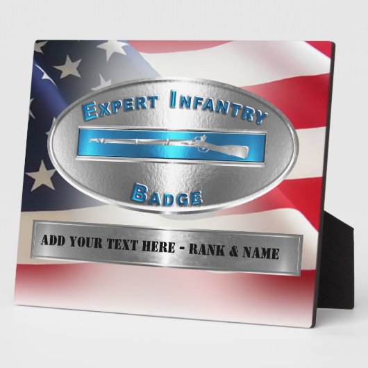 EIB Expert Infantryman Badge Fotoplaat (Zijkant)