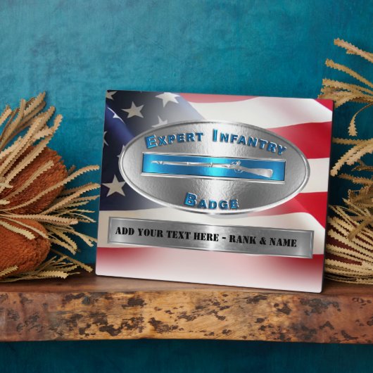 EIB Expert Infantryman Badge Fotoplaat (Zijkant)