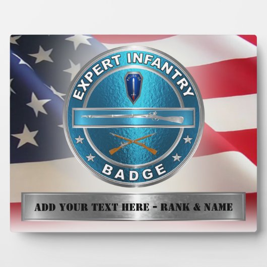 EIB Expert Infantryman Badge Fotoplaat (Voorkant)