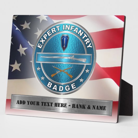 EIB Expert Infantryman Badge Fotoplaat (Zijkant)