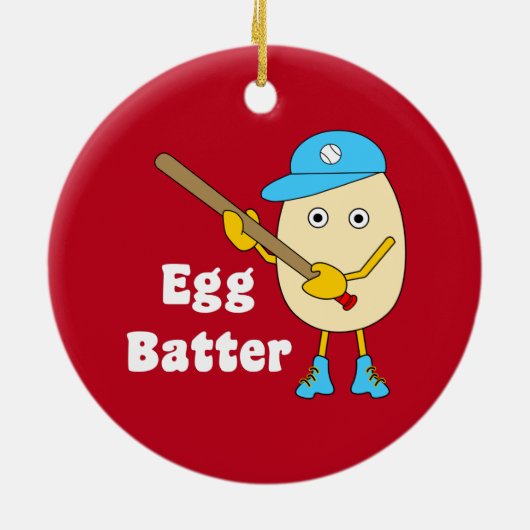 Eibatter Egghead-keramisch Ornament (Achterkant)