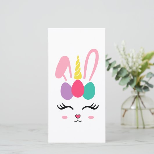 Eibokopband en paaspaasmakerij feestdagenkaart (Staand voorkant)