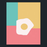 Eibots, supersnelle kleurrijke Pop Poster<br><div class="desc">Kunstafdrukken voor keuken met eieren</div>