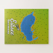 Eibsee Duitsland reisposter. Legpuzzel (Horizontaal)