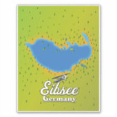Eibsee Duitsland reisposter. Sticker (Voorkant)