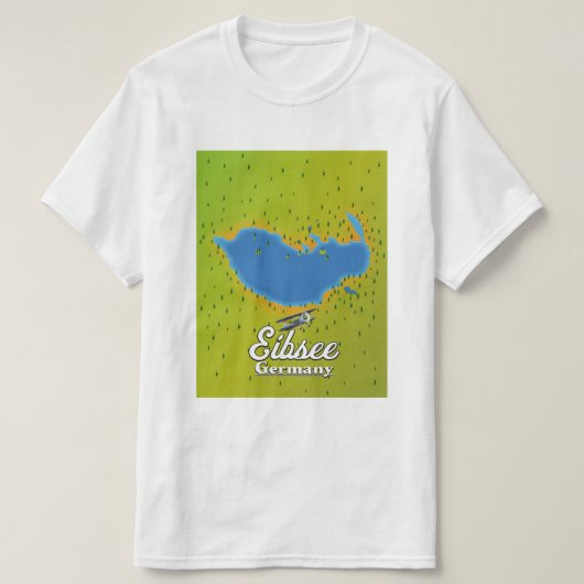 Eibsee Duitsland reisposter. T-shirt (Design voorkant)