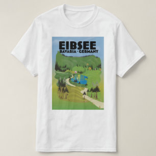 Eibsee Duitsland reisposter. T-shirt