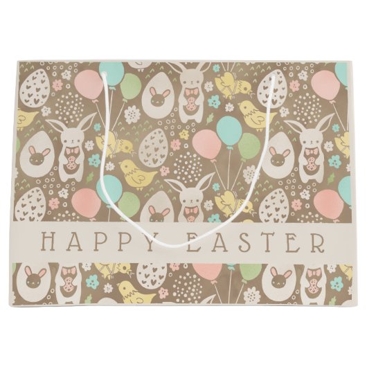  eicellen Bunny Chicks Personalized Easter Groot Cadeauzakje (Voorkant)