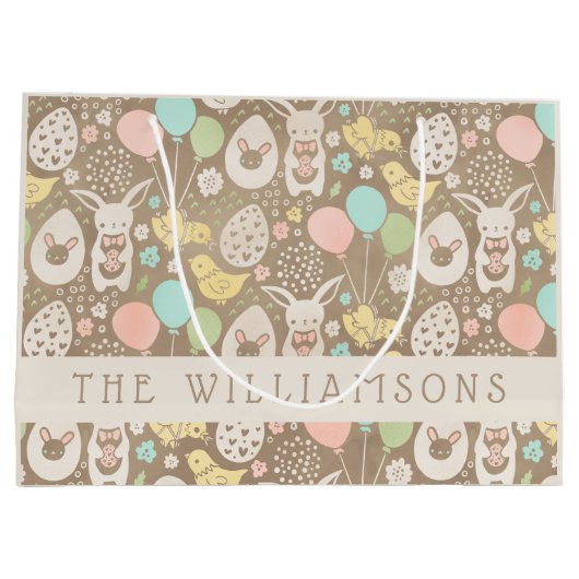 eicellen Bunny Chicks Personalized Easter Groot Cadeauzakje (Achterkant)