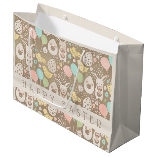  eicellen Bunny Chicks Personalized Easter Groot Cadeauzakje (Voorkant Gekanteld)