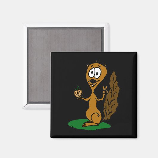 eichhörnchen comic magneet (Voorkant / Achterkant)