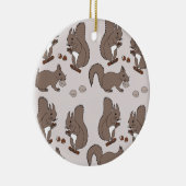 Eichhörnchen Desgin dunkel Keramisch Ornament (Rechts)