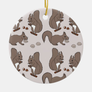 Eichhörnchen Desgin dunkel Keramisch Ornament