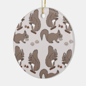 Eichhörnchen Desgin dunkel Keramisch Ornament (Links)