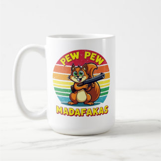 Eichhörnchen im Action-Modus: PEW PEW! Koffiemok