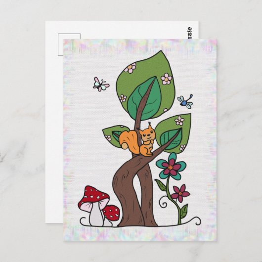 Eichhörnchen im Baum Briefkaart (Voorkant / Achterkant)