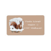 Eichhörnchen im Schnee - braun | Etiket (Voorkant)