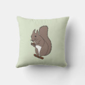 Eichhörnchen mit Nüssen Kussen (Achterkant)